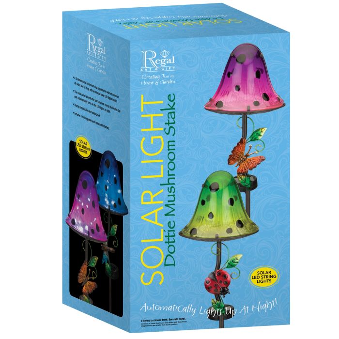 Dottie Mushroom Solar Stake - Green