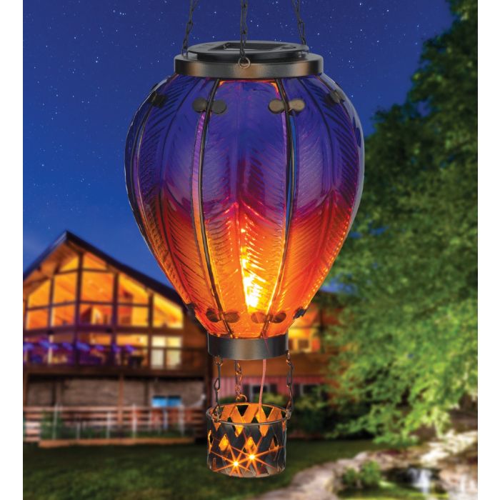 Hot Air Balloon Solar Lantern LG - Purple