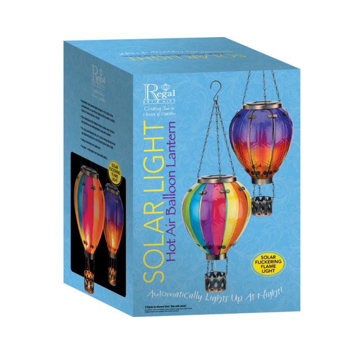 Hot Air Balloon Solar Lantern LG - Purple
