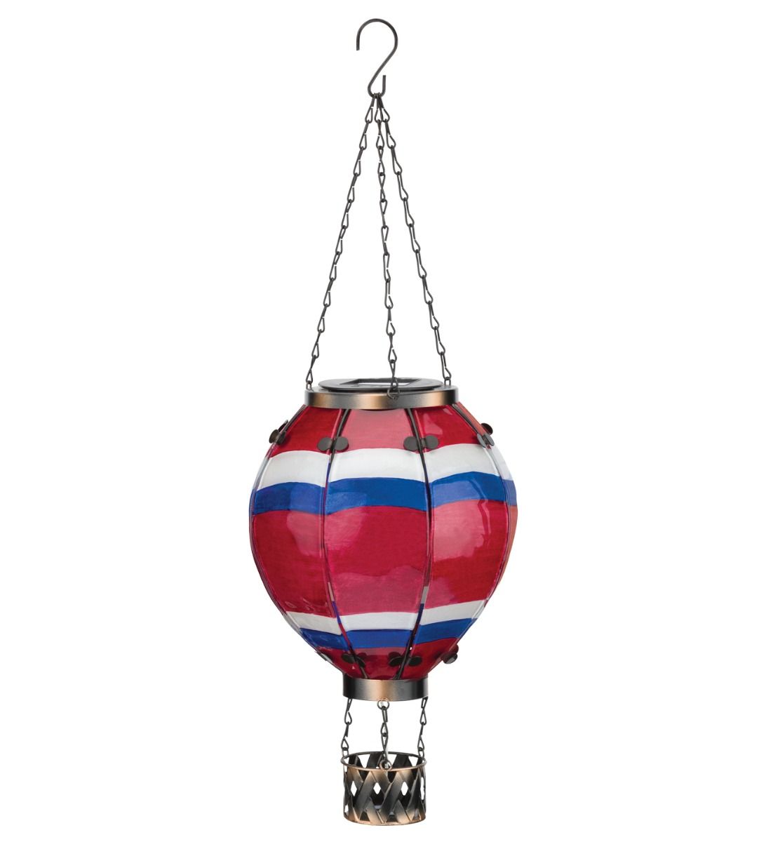 Hot Air Balloon Solar Lantern LG - Stripe