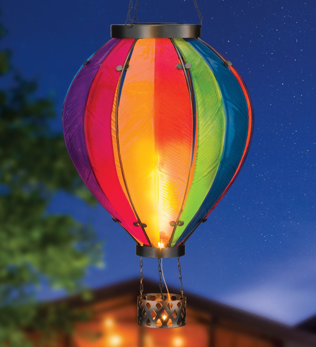 Hot Air Balloon Solar Lantern LG - Rainbow