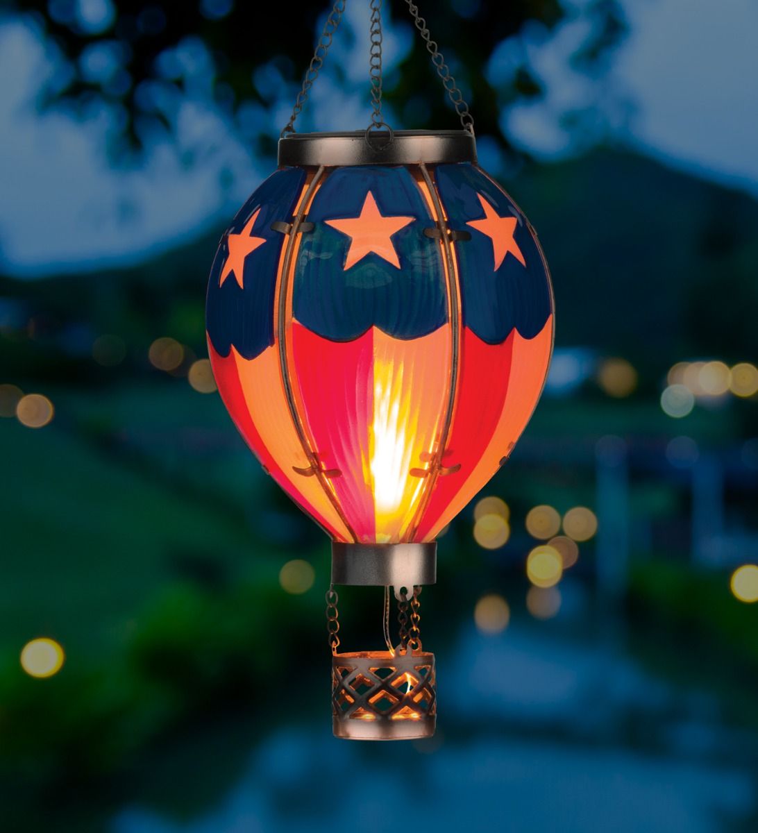 Hot Air Balloon Solar Lantern LG - Americana