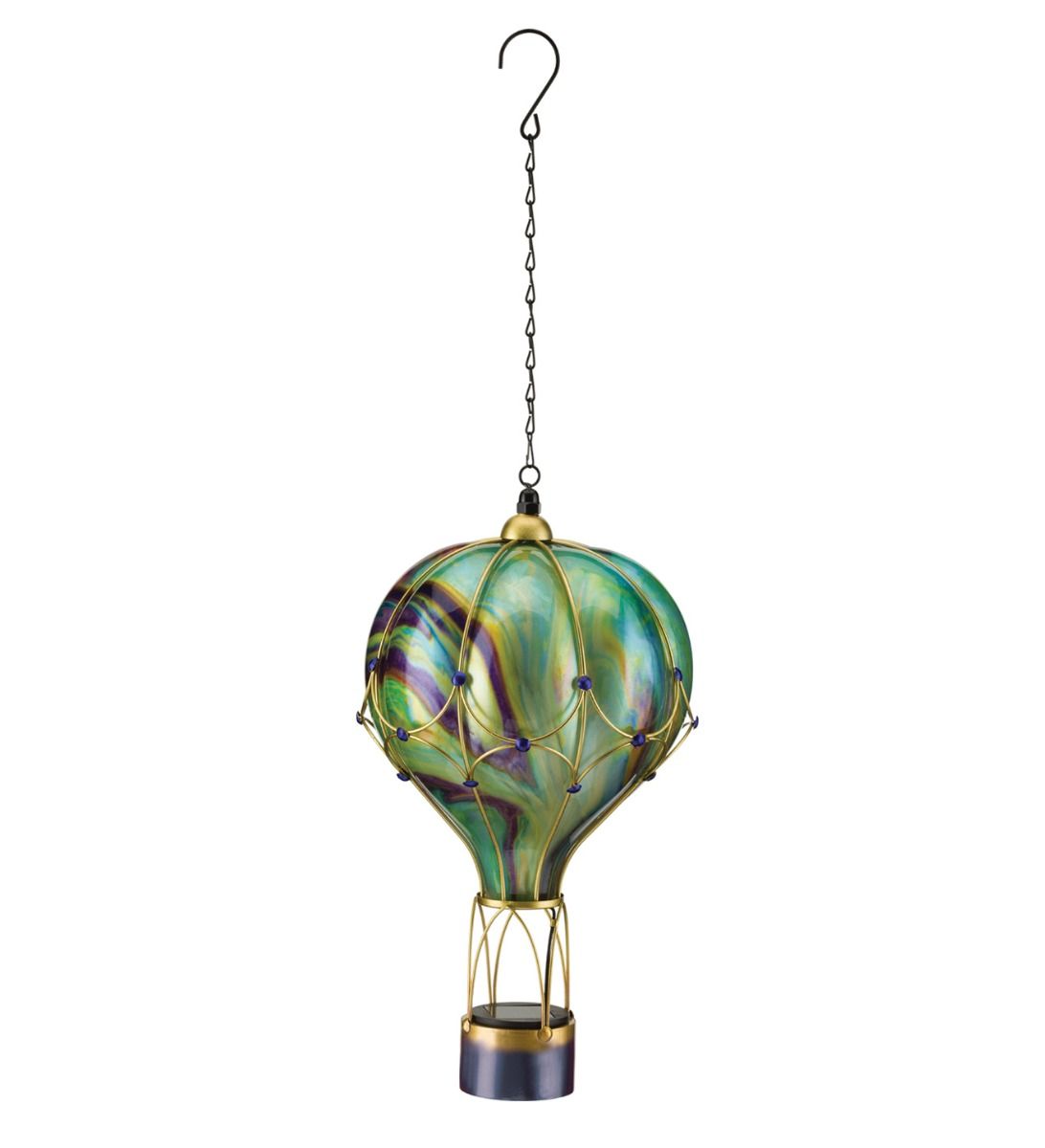 Swirl Balloon Solar Lantern LG - Green