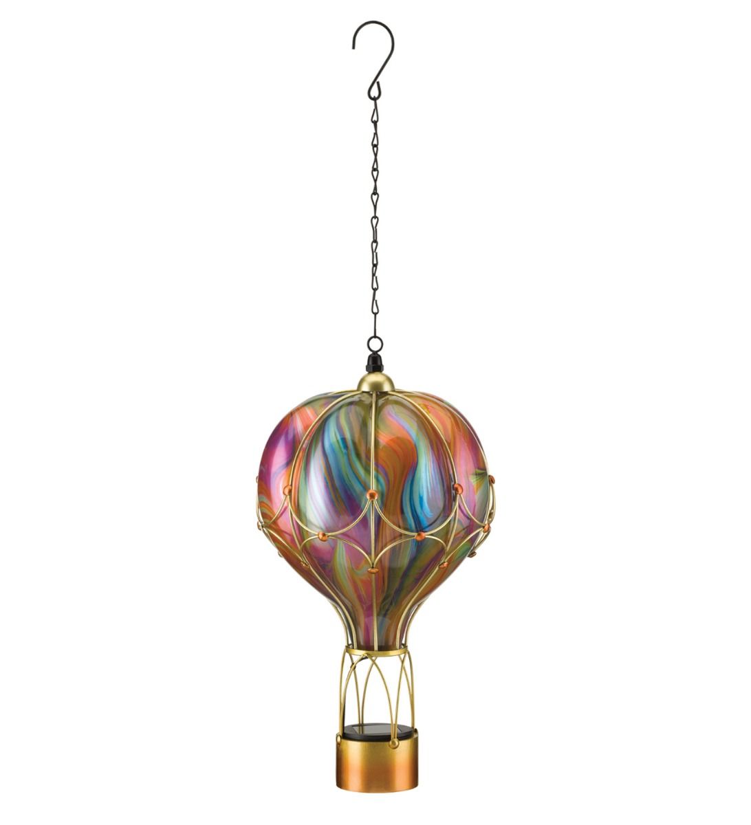 Swirl Balloon Solar Lantern LG - Orange