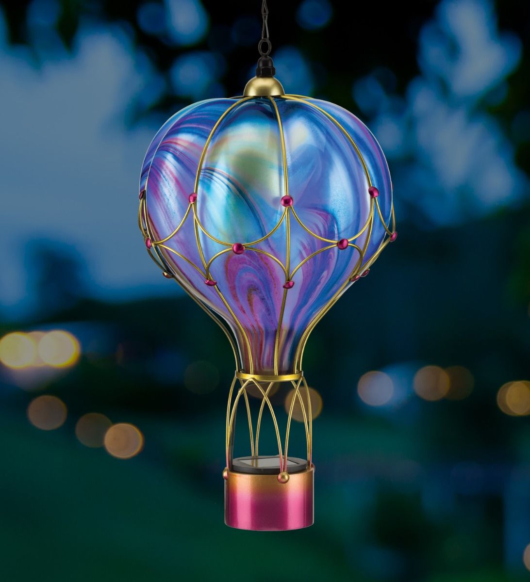 Swirl Balloon Solar Lantern LG - Purple