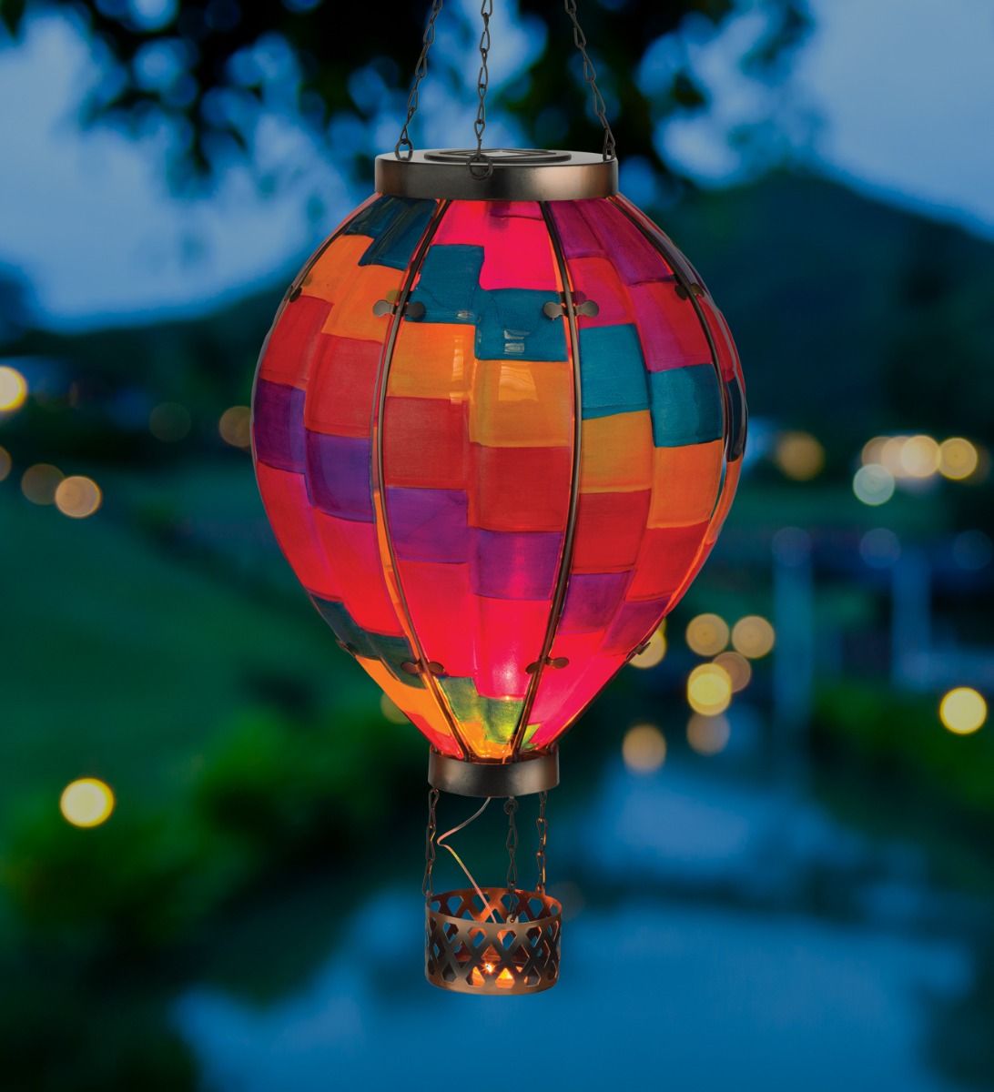 Hot Air Balloon Solar Lantern XLG - Stripe
