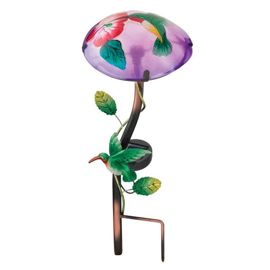 Solar Mushroom Stake - Hummingbird