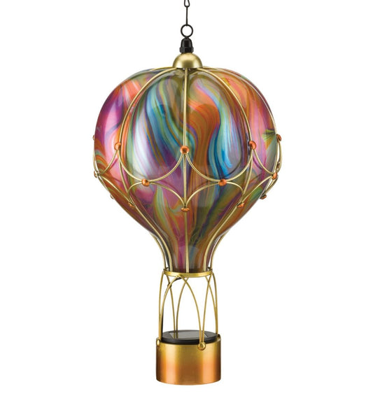 Swirl Balloon Solar Lantern LG - Orange